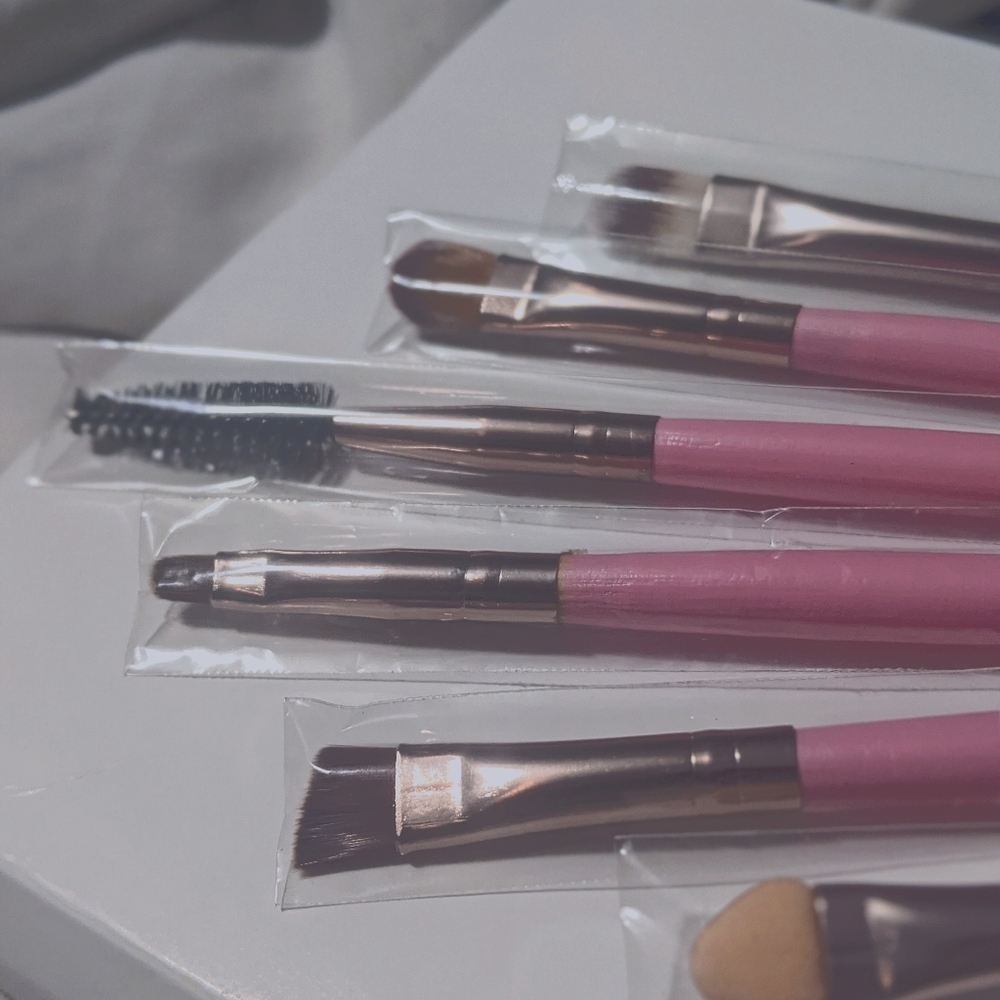 NEW! Six piece pink make-up brush set